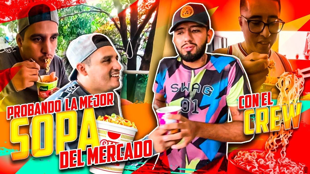 PROBANDO LA MEJOR SOPA DEL MERCADO CON EL CREW🍜