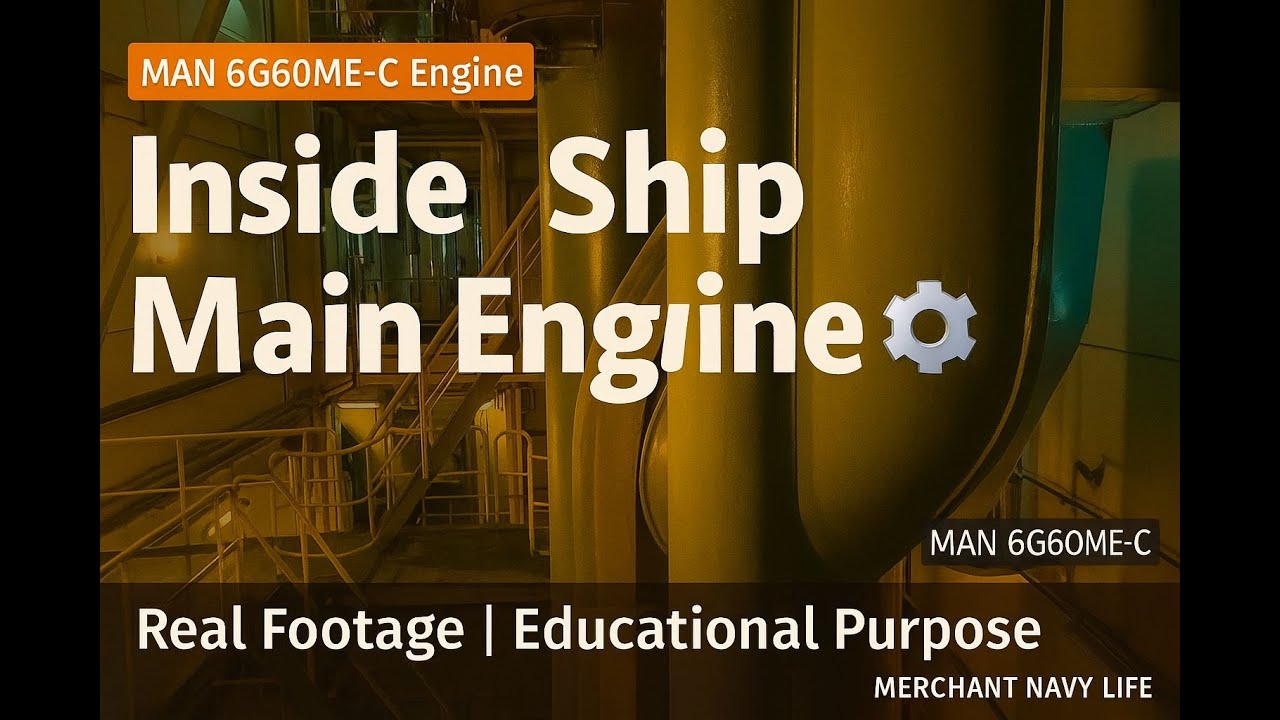Inside Ship Main Engine | MAN 6G60ME-C | How Ship Main Engine Looks Like | Merchant Navy Life ⚓