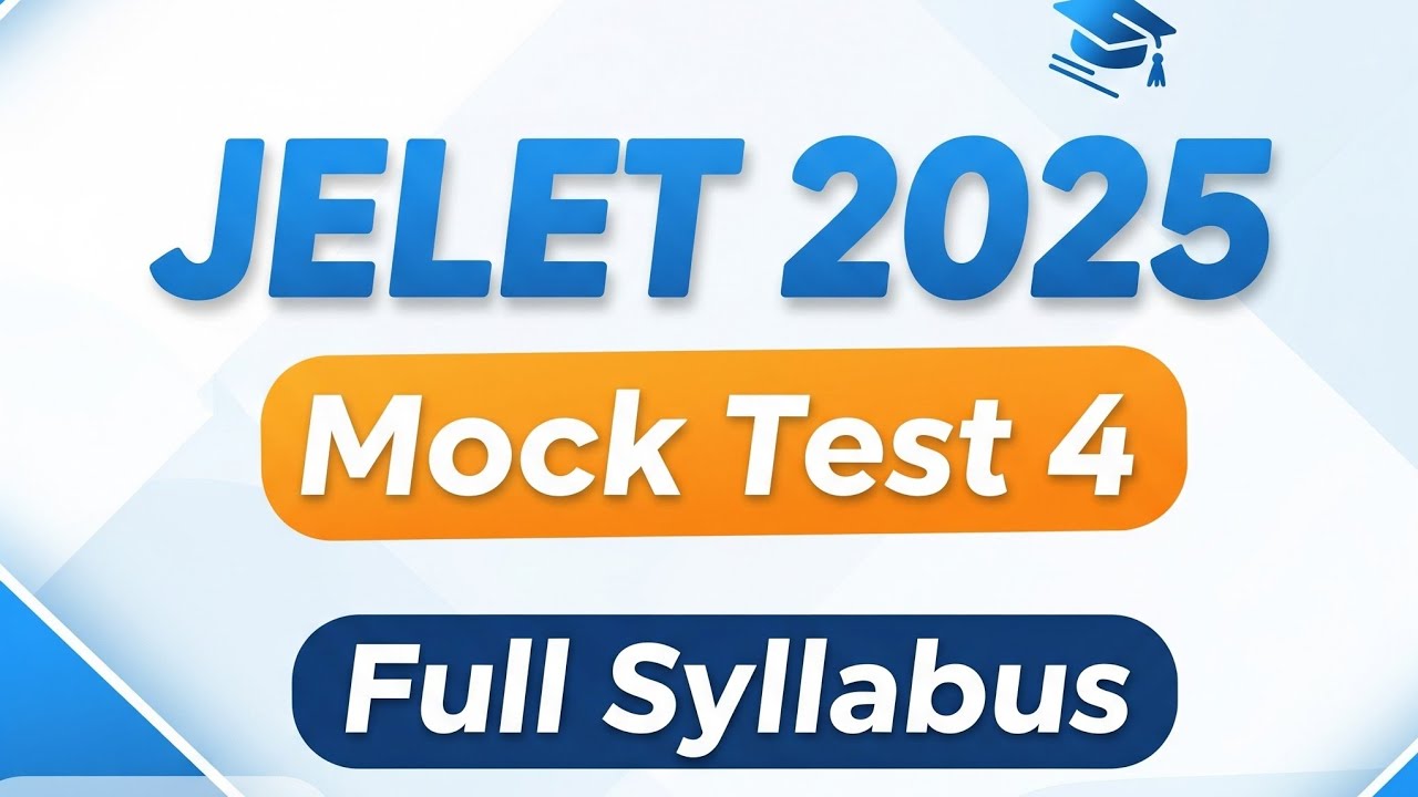 JELET 2025 Full Mock Test 1 | Complete Exam Practice | WBJEE Lateral Entry