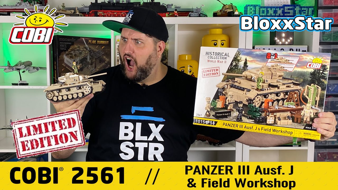 COBI 2561💥Panzer III Ausf. J & Field Workshop💥Limited Edition 1/28 ▶️ REVIEW & HISTORY 💬 📽️ 4K