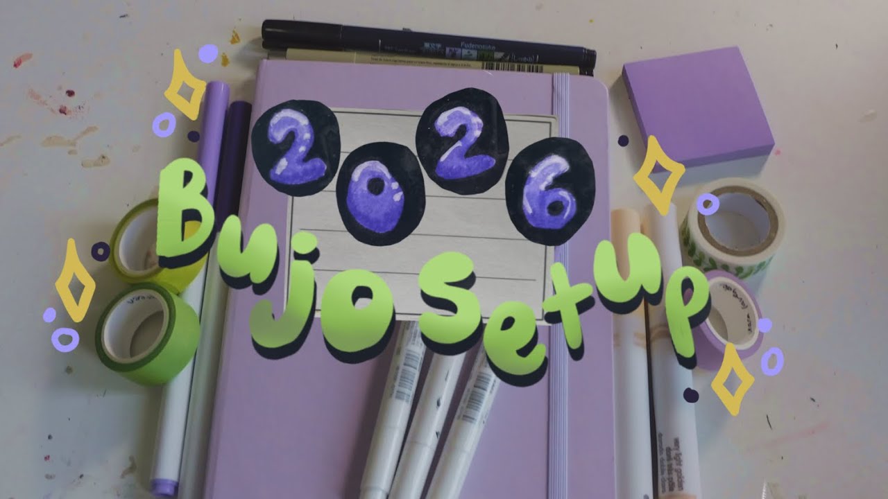 my 2026 BULLET JOURNAL setup ✍️✨ fun and colorful spreads 💜💚