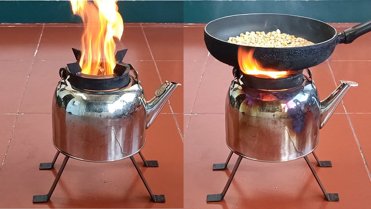 Как сделать дровяную печь из старого чайника