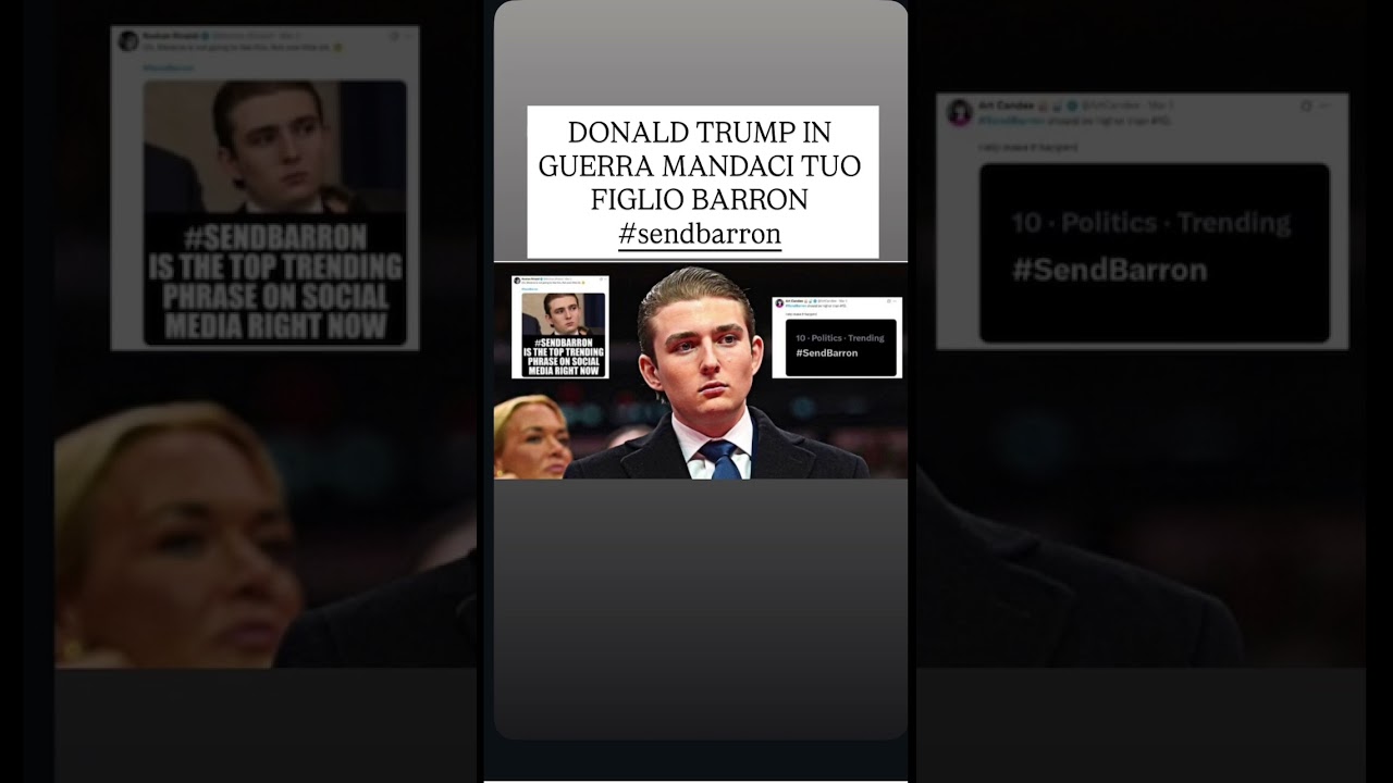 DONALD TRUMP IN GUERRA MANDACI TUO FIGLIO BARRON #sendbarron
