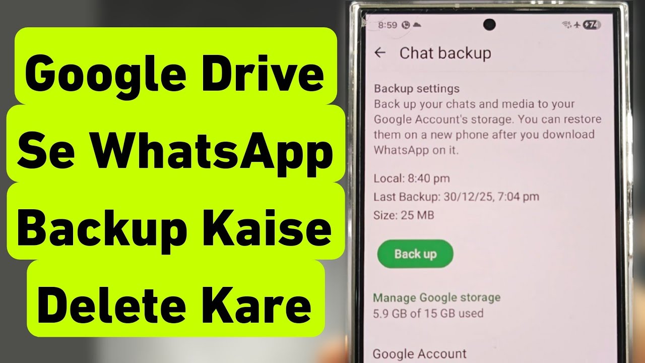 Google Drive Se WhatsApp Backup Kaise Delete Kare 