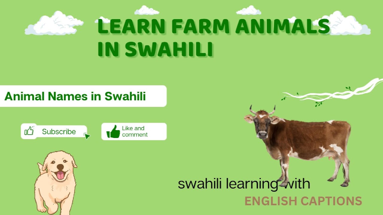 FARM ANIMALS IN SWAHILI.// MAJINA YA WANYAMA WA NYUMBANI.