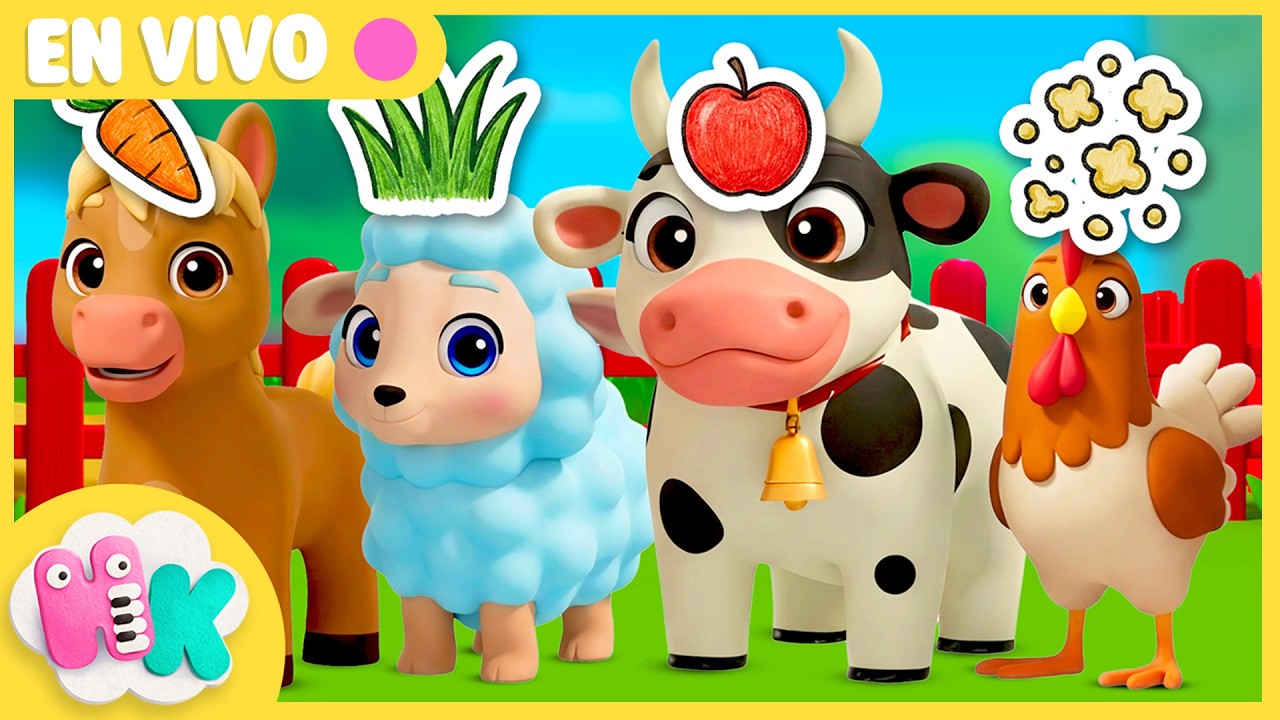 🔴 La Vaca Lola y Canciones de Animales de la Granja 🐮 Canciones Infantiles para Niños 🎶 | HeyKids