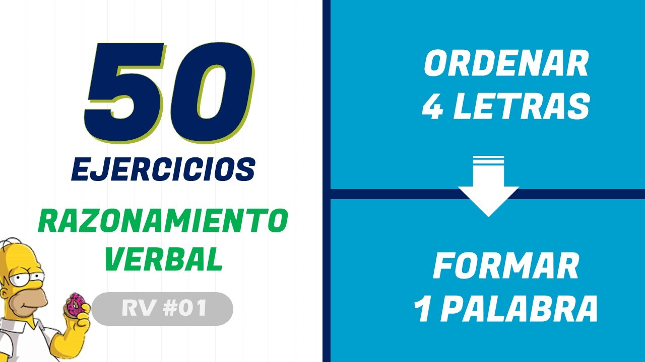 FORMAR PALABRAS 🔆 50 ejercicios de razonamiento verbal 🔆 TRIVIA