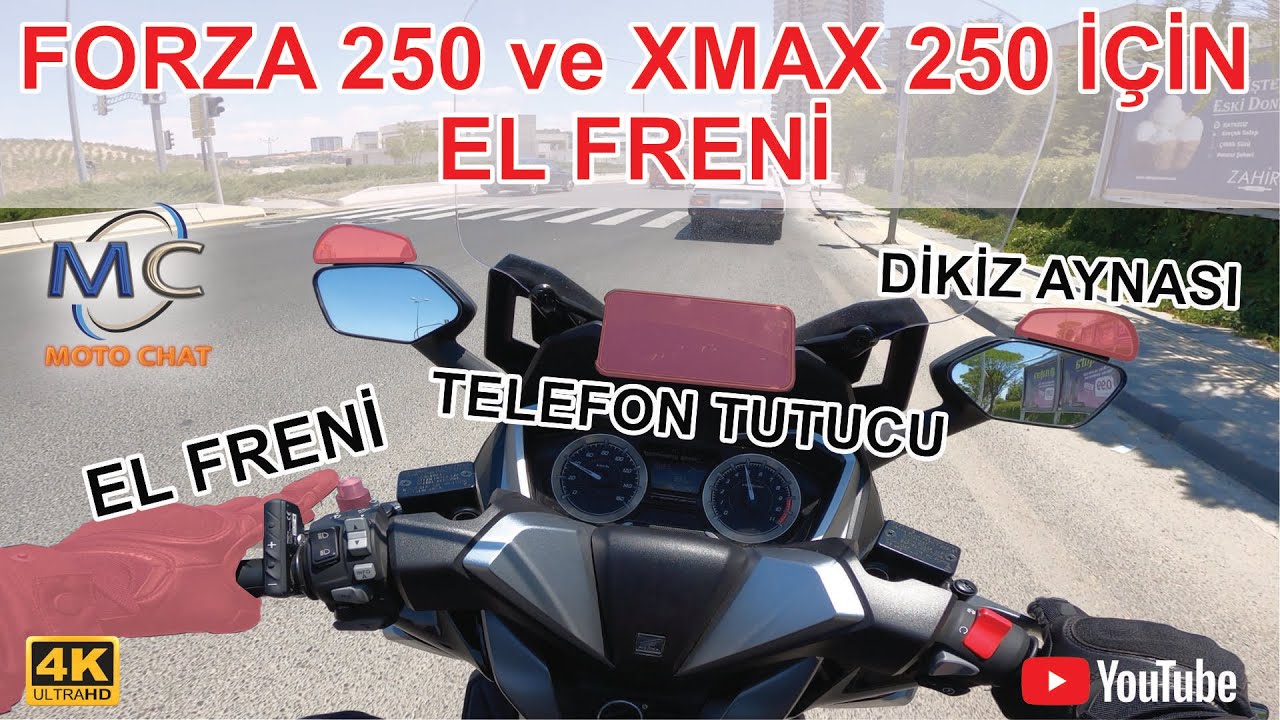 Forza ve Xmax 250 için El Freni - Telefon Tutucu - Ayna Geliştirme