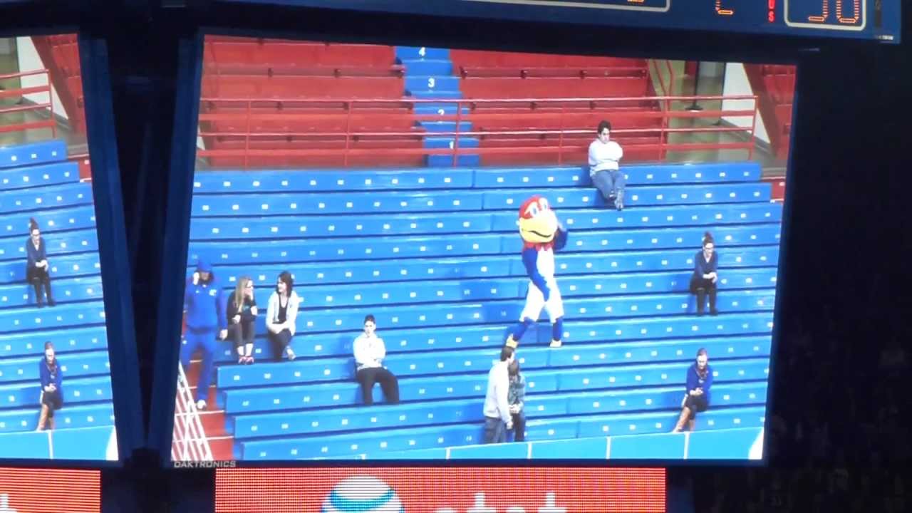 KU Basketball Harlem-Shake Student Section & Big Jay