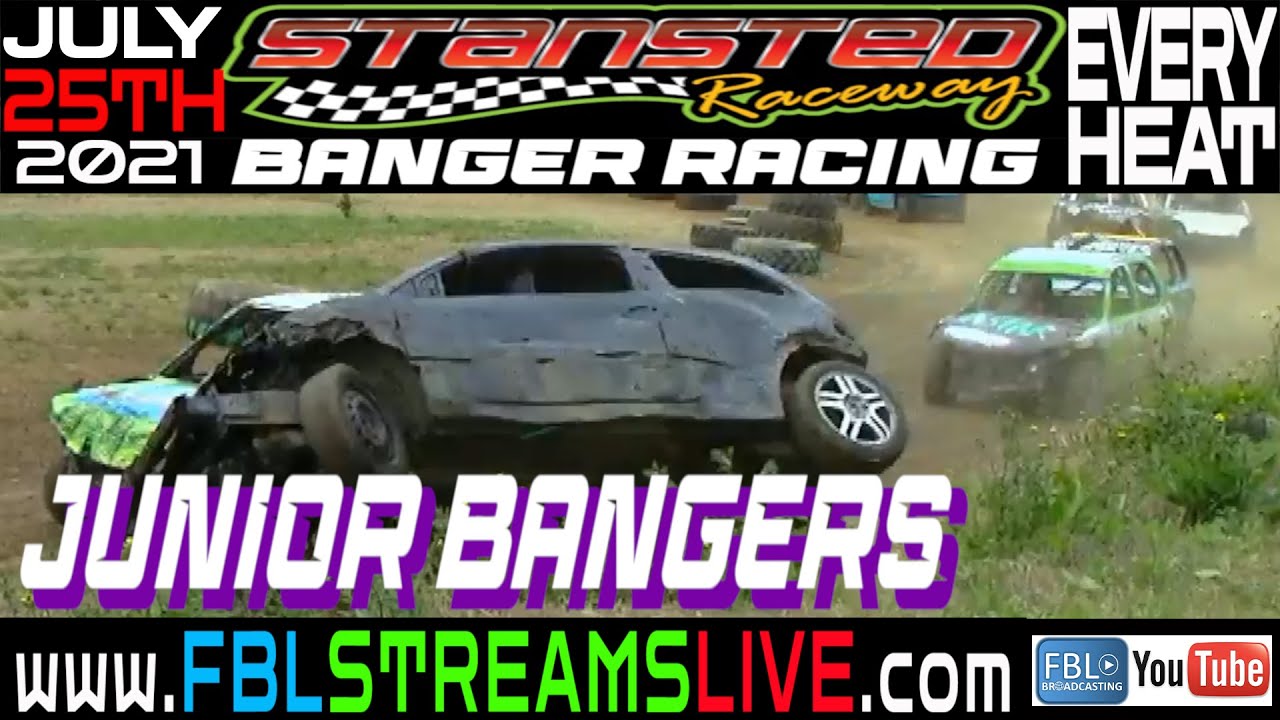 Видеоподборка гонок Junior Bangers 25.07.2021. Гоночная трасса Stansted Raceway, овальный трек дл...