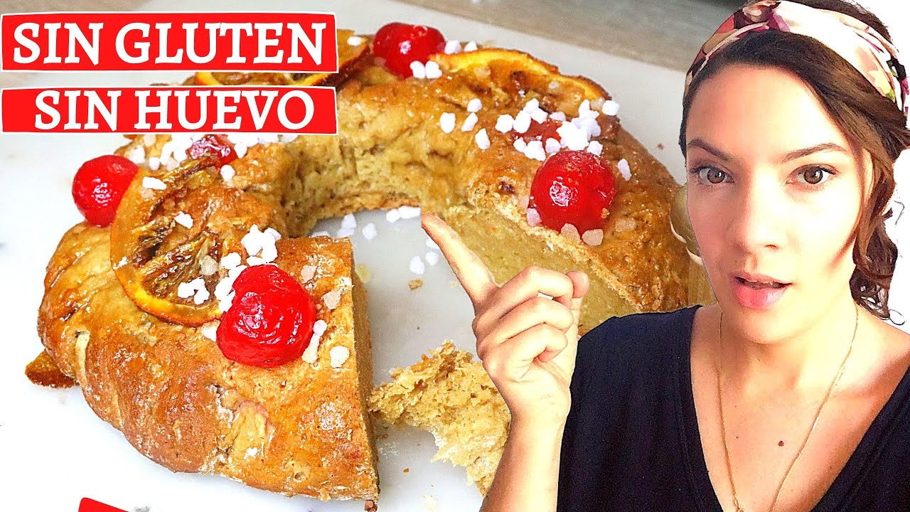 ROSCÓN de Reyes SIN GLUTEN , SIN HUEVO, Sin lácteos (Receta extra Fácil)