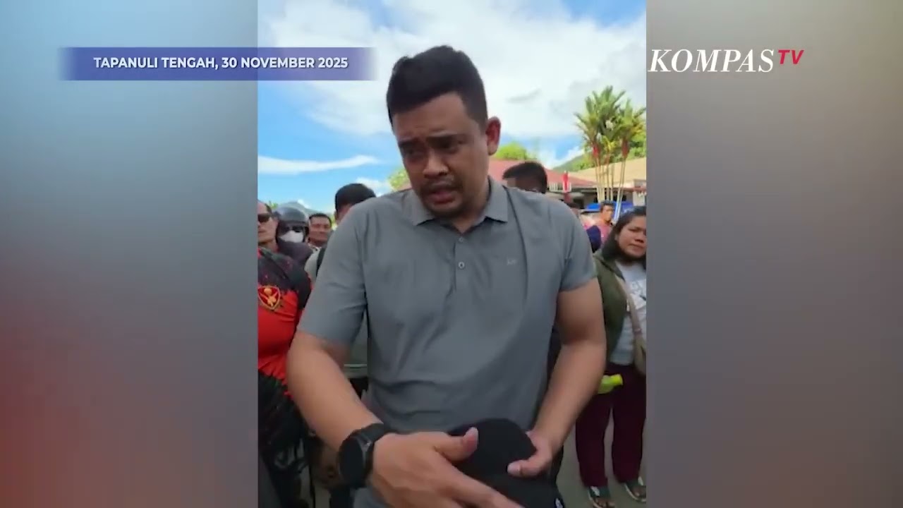 Gubernur Sumut Bobby Nasution Dropping Bantuan Logistik ke Tapanuli Tengah