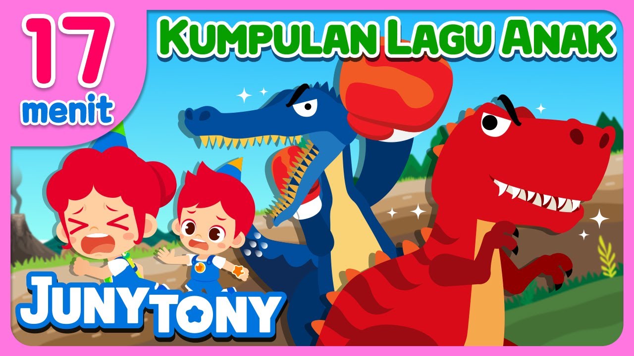 Dino Song🦖 | Kumpulan Lagu Dinosaurus🦕 | Lagu Anak Anak | JunyTony Bahasa Indonesia