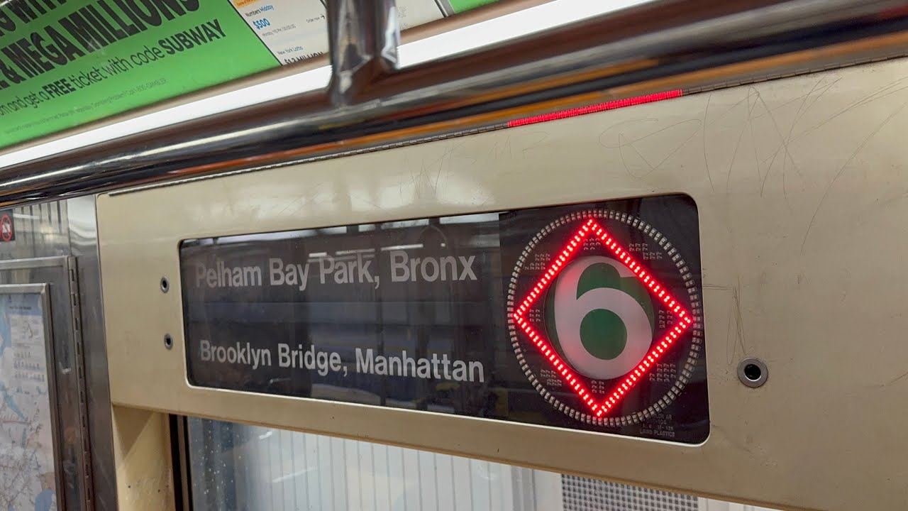 IRT Lexington Av Local: R62A {6} Express Train [Pelham Bay Park to Brooklyn Bridge-City Hall #3]
