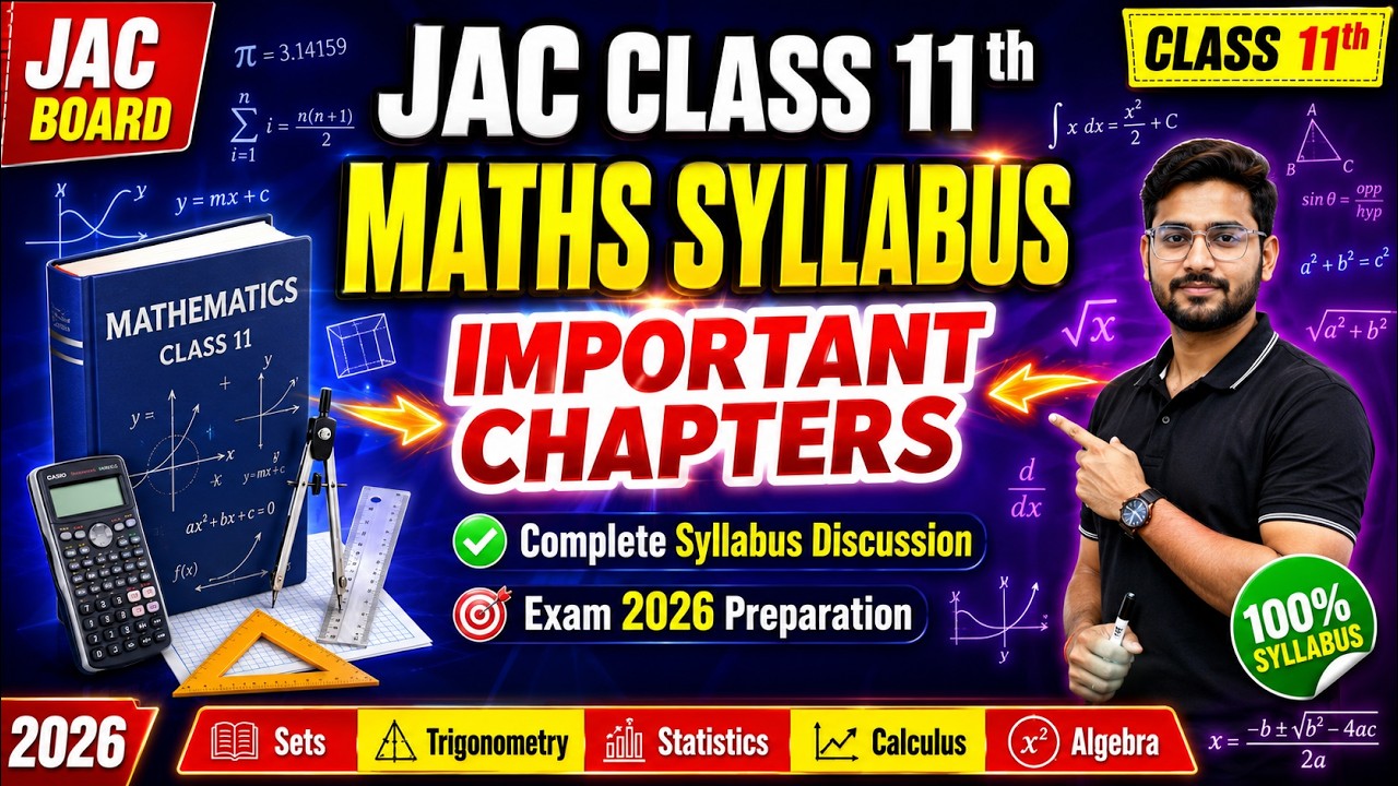 JAC Board Class 11 Maths Syllabus 2027 || Important Chapters for Exam 📚 || Full Syllabus Discussion