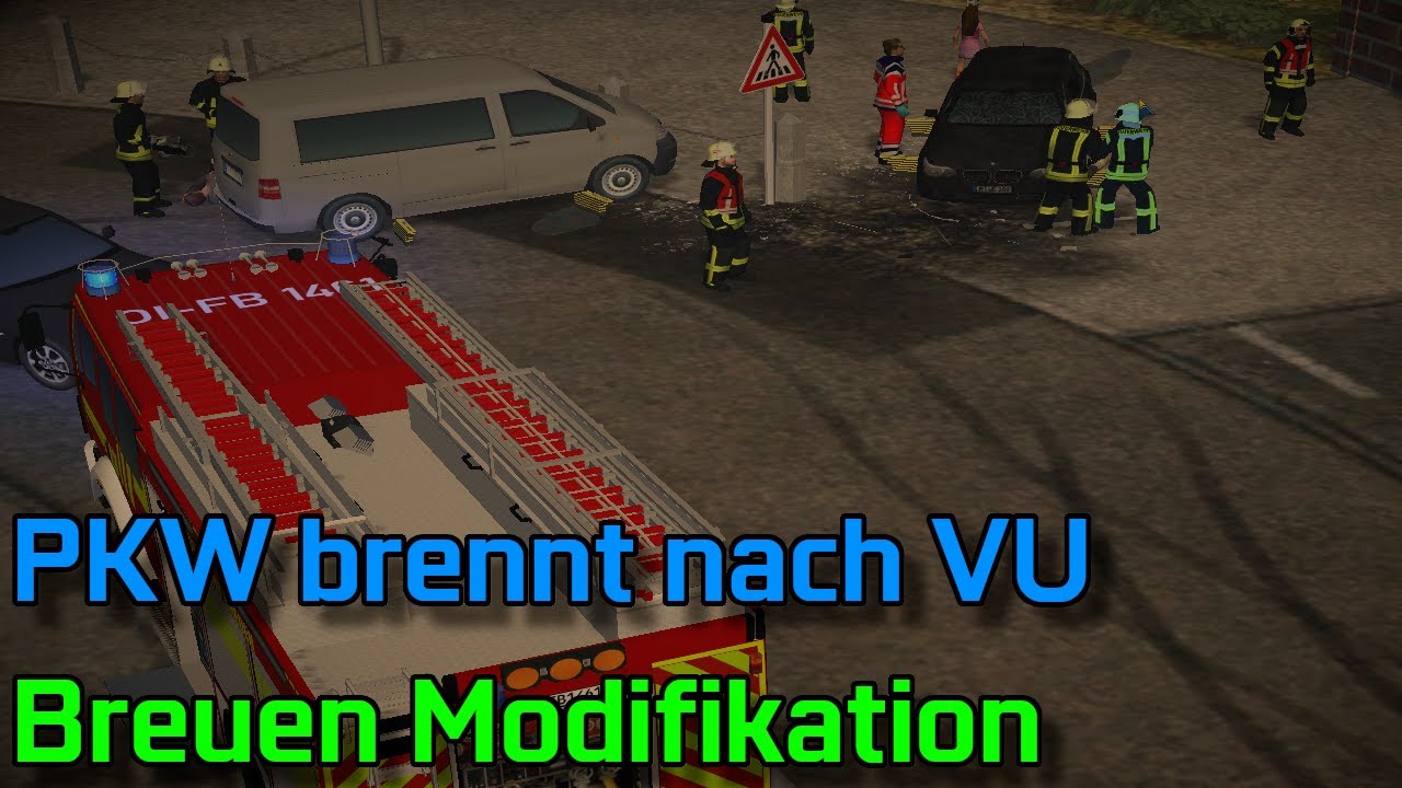 PKW brennt nach VU | Breuen Modifikation