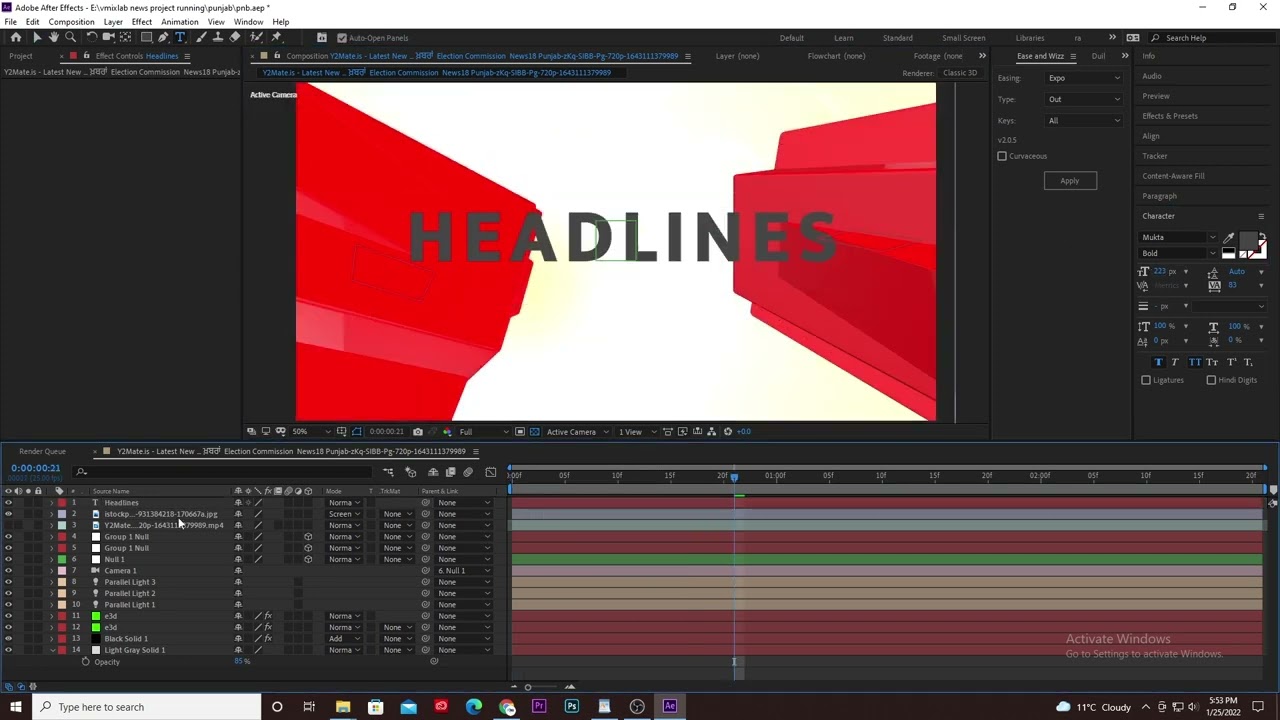 News 18 Motion Graphic: How it's made | Recreation