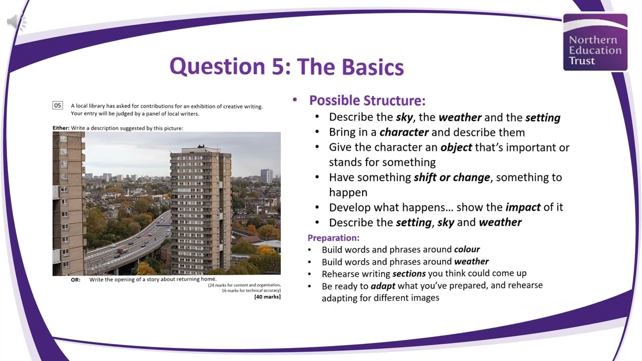 AQA English Language Paper 1 Question 5 Overview (Back to Basics)