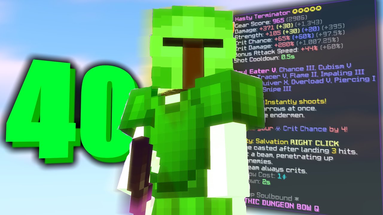 Fermento And Terminator Bow (Farming 40 Skyblock Stream Highlights)