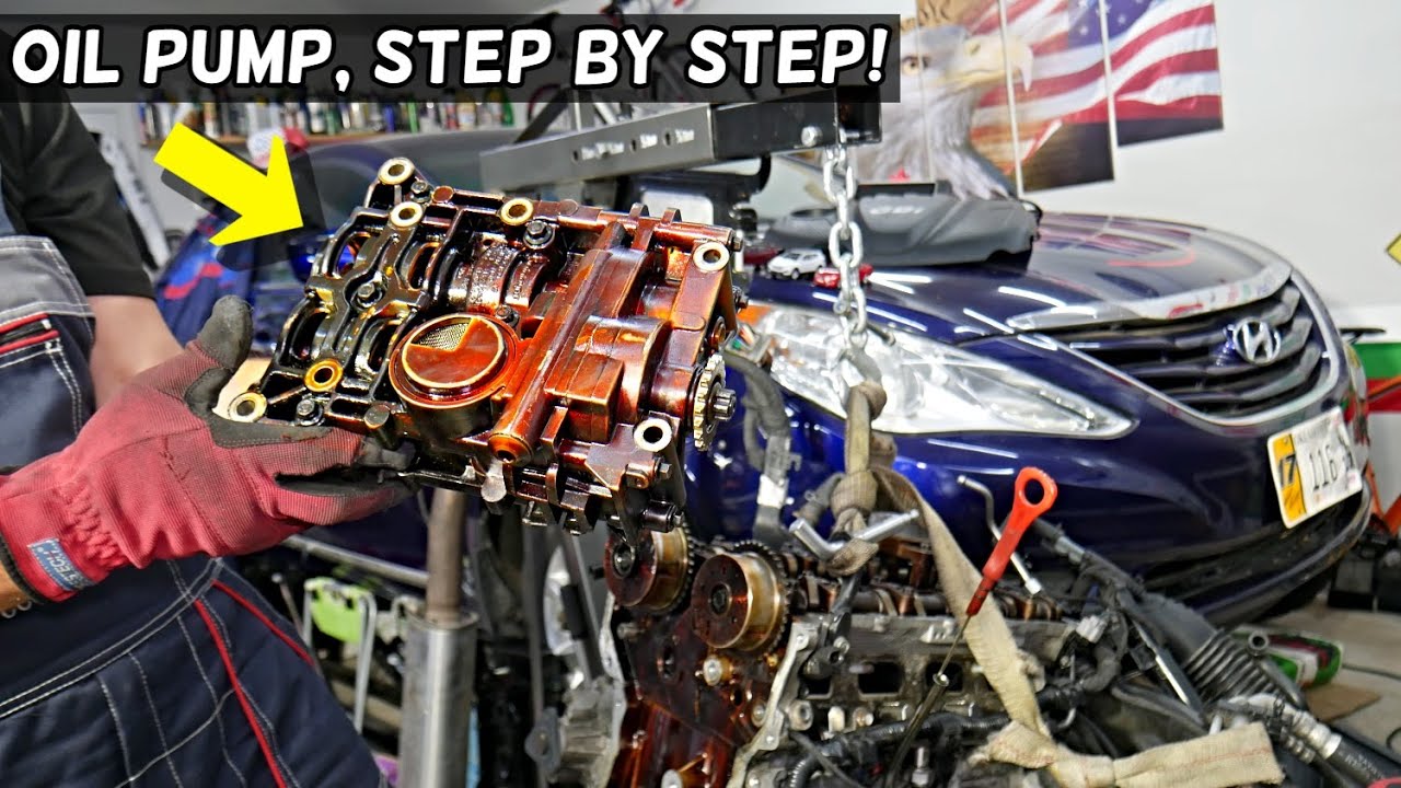 HYUNDAI SONATA OIL PUMP REPLACEMENT REMOVAL LOCATION