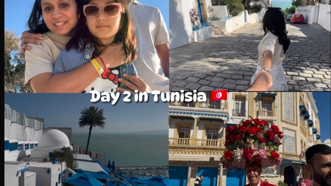 2nd day ame Kari Tunis city(tunisia’s capital)ni visit & joyu Sidi Bou Said(Santorini theme)town !!