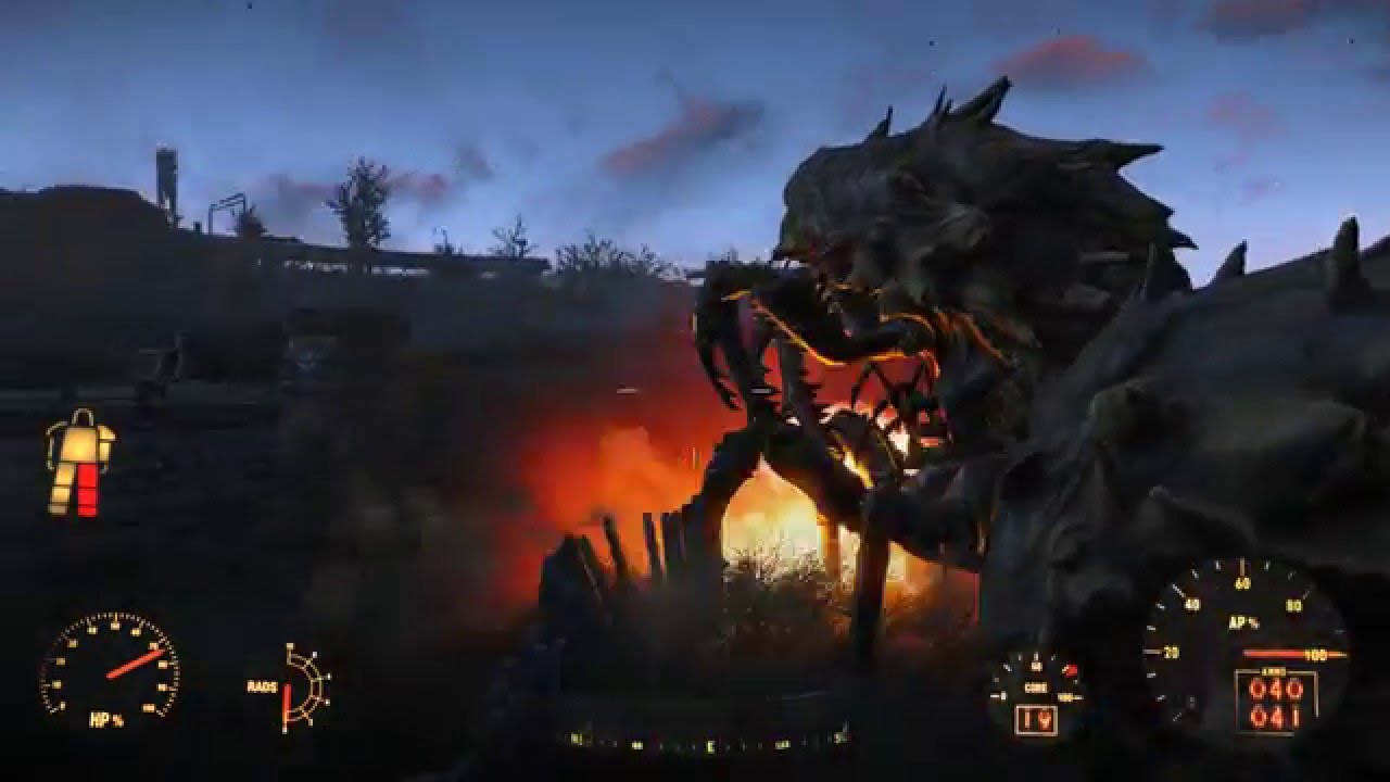Fallout 4: Missile Turret Vs. 3 Mirelurk Queens