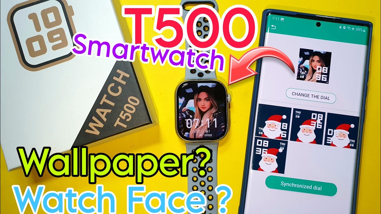 T500 Smartwatch Set Wallpaper | How To Set Custom Watch Face In T500 Smartwatch