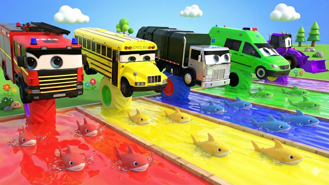 Egg Surprise + Bingo Song! Cars Go through Magic Water!