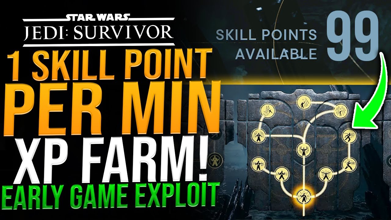 Star Wars Jedi: Survivor: 1 SKILL POINT PER MIN XP FARM - #1 Best XP FARM - Fastest Way To Level Up!
