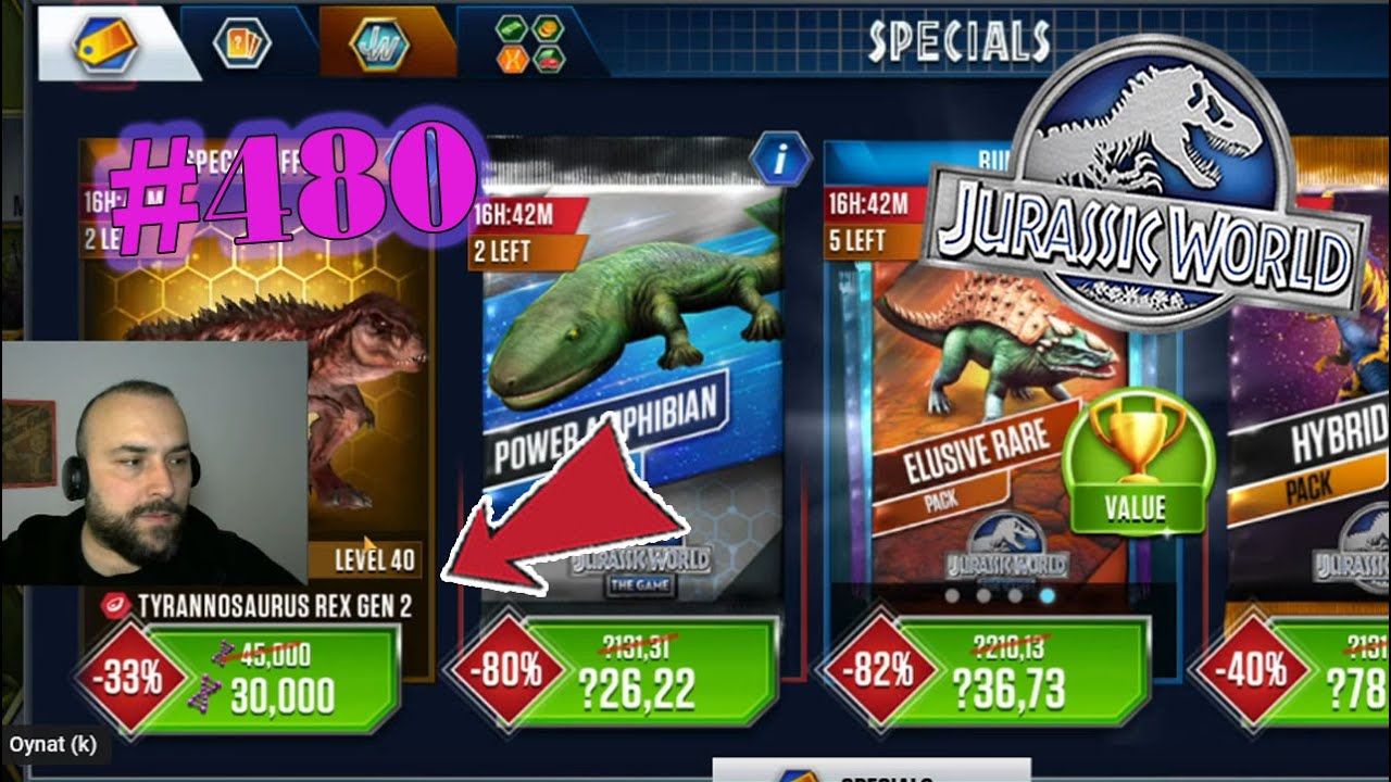 30.000 DNA YA TREX GEN 2 LEVEL 40 - JURASSIC WORLD # 480