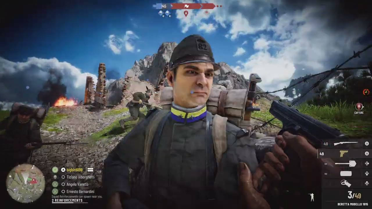 Isonzo57/9using the m95sniper/1891carcano against players and bots kingdom of Italy on dolomiti.