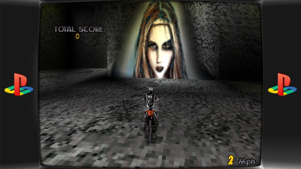 The Creepy Goth Girl of Motocross Mania (PlayStation 1)