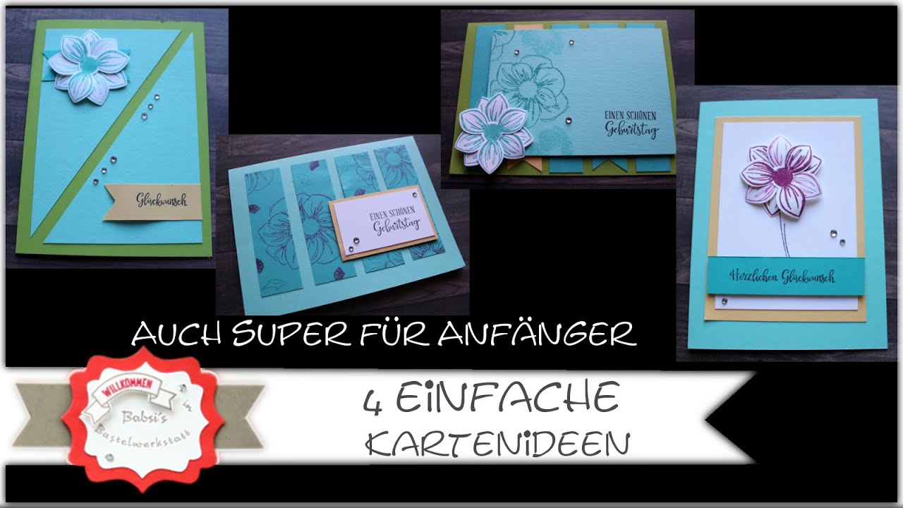 Einfache Geburtagskarten basteln - Kartenideen - Anfänger - Stampin Up - Tipps für Bastelworkshop -