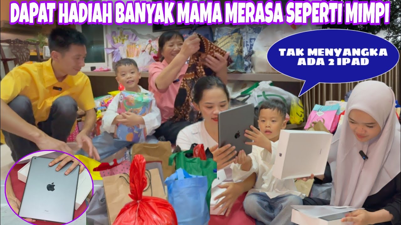 MAMA KAGET DAN BAHAGIA UNBOXING HADIAH DARI KELUARGA ONLINE TIDAK MENYANGKA KAMI DAPAT 2 IPAD