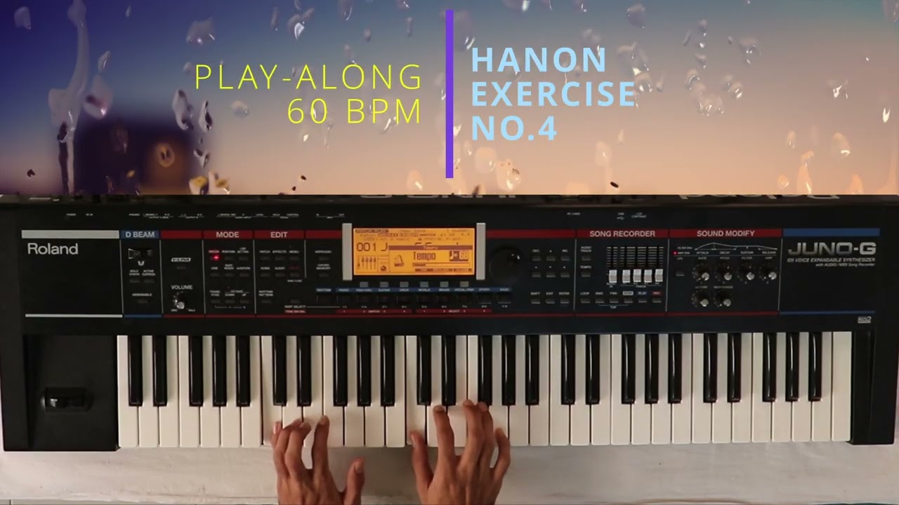 Hanon Exercise No.4 || Play-Along || 60 BPM