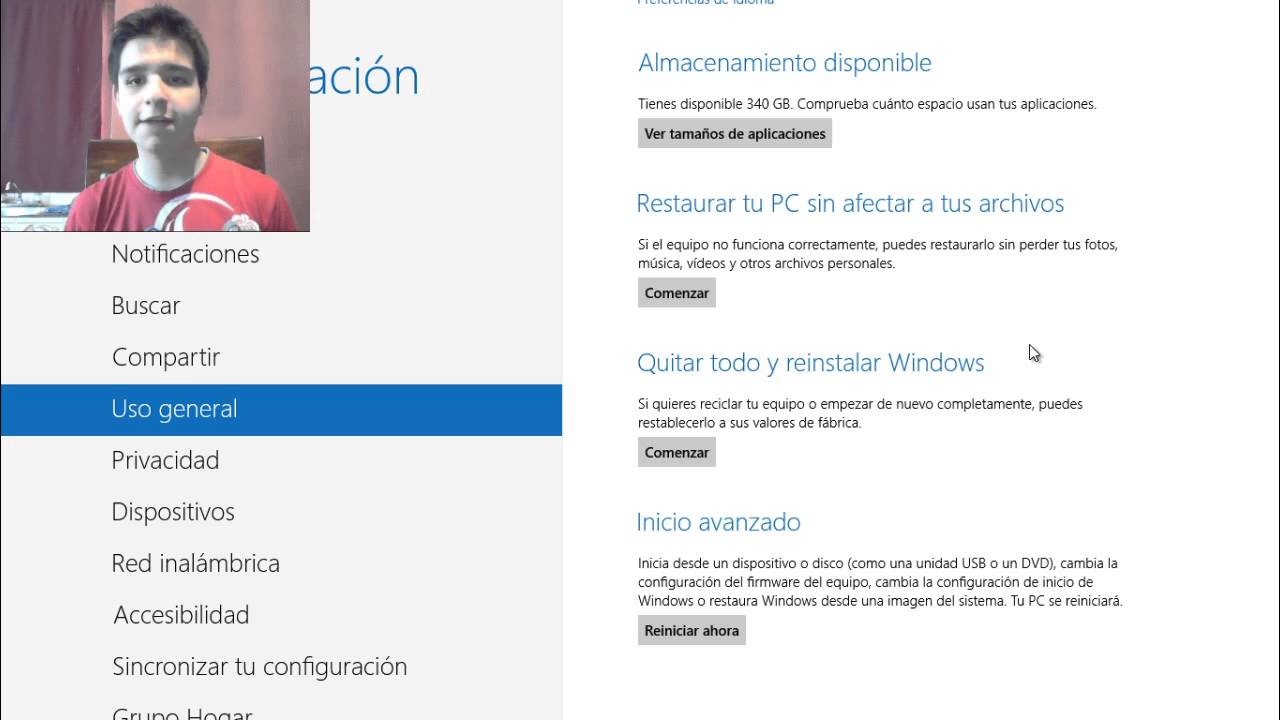 C&oacute;mo restaurar windows 8 a ajustes de fabrica sin disco [Muy bien explicado]
