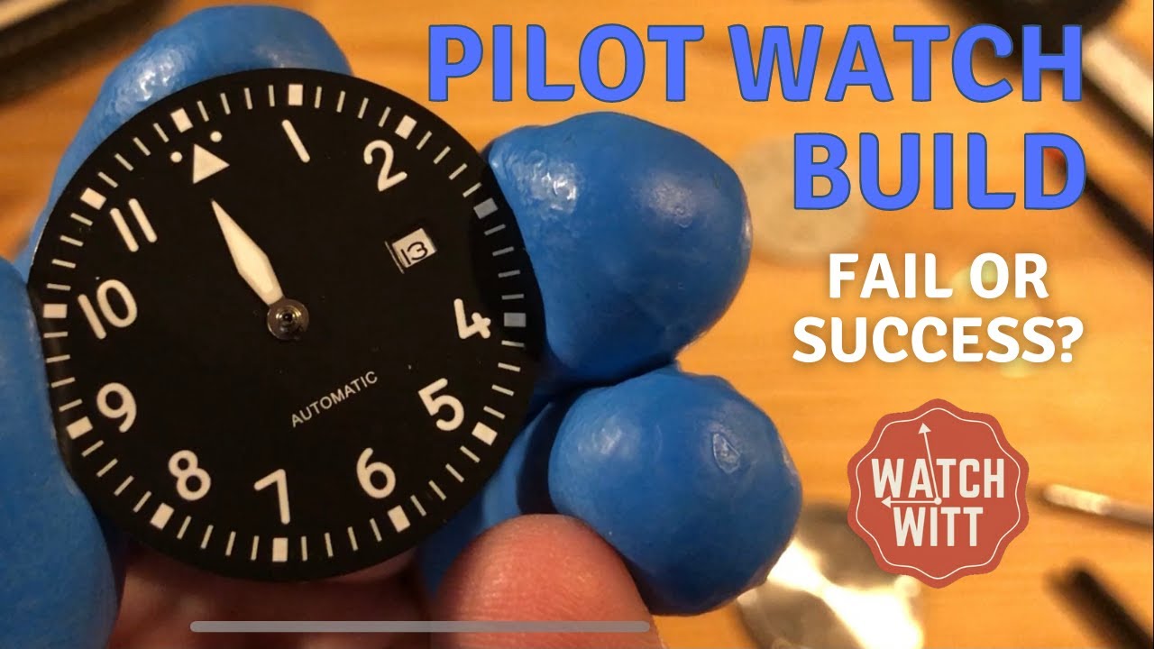 Сборка часов Pilot Watch &mdash; корпус и циферблат Philida, автоматический механизм DG2813