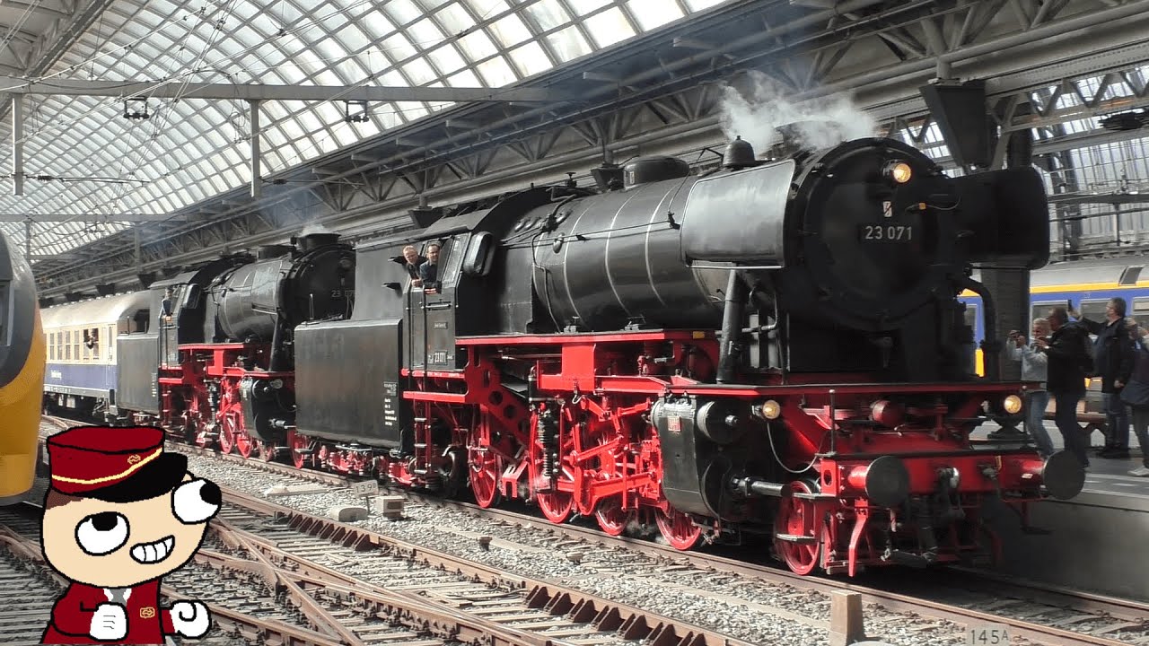 23 071 en 23 076 met de Westfalendampf Sonderzug te Amsterdam!