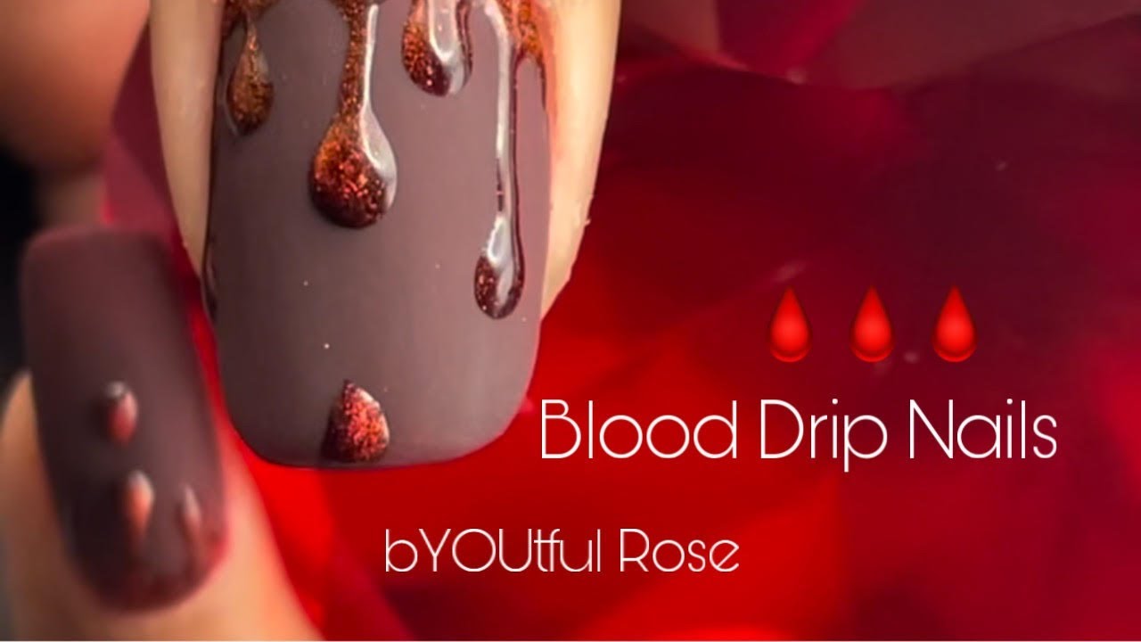 Blood Drip Nails w/ Cat Eye @madamglamofficial @PoochiezNails @lavisnailofficial #halloween