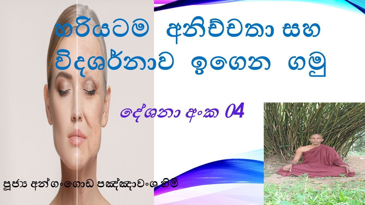 දේශන අංක 04 හරියටම  අනිච්චතා සහ විදර්ශනාව  ඉගෙන  ගමු