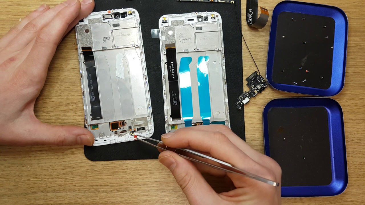 Xiaomi Mi 5X Dual MDE2 disassembly to replace full LCD panel with touch screen