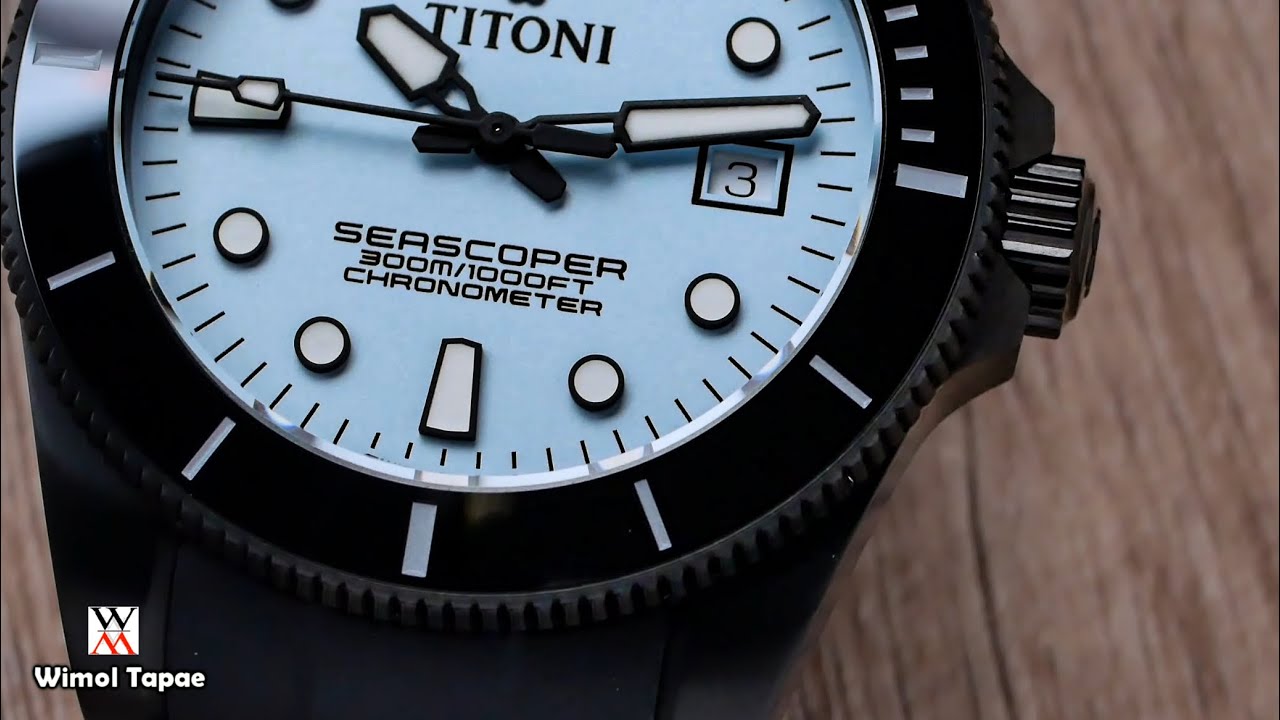 ทั่วโลกมีแค่ 200 เรือน! Titoni Seascoper 300 Ice Blue DLC - Wimol Tapae