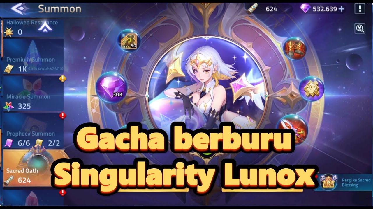 Gacha berburu hero Singularity Lunox  - Mobile legends adventure