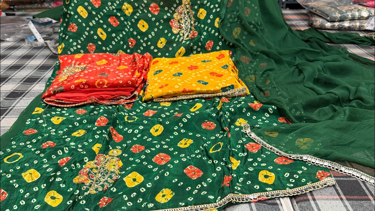 प्योर में राजस्थानी बंधेज के सूट 🌹 ढूँढते रह जाओगे ❤️9818735222 order no