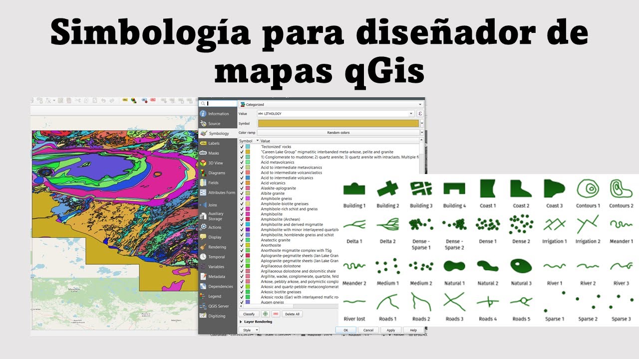 Simbología para diseñador de mapas (Layaout)  en qGIs