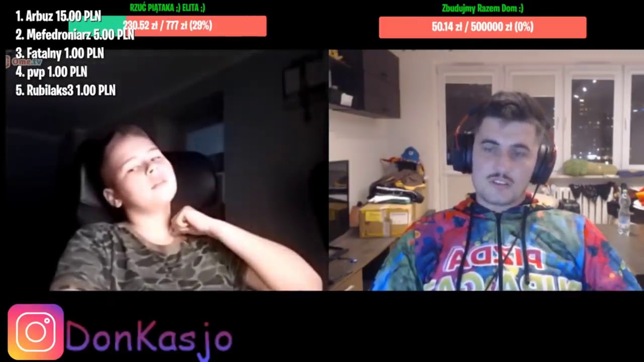 Dzieciak ciśnie Don Kasjo na live