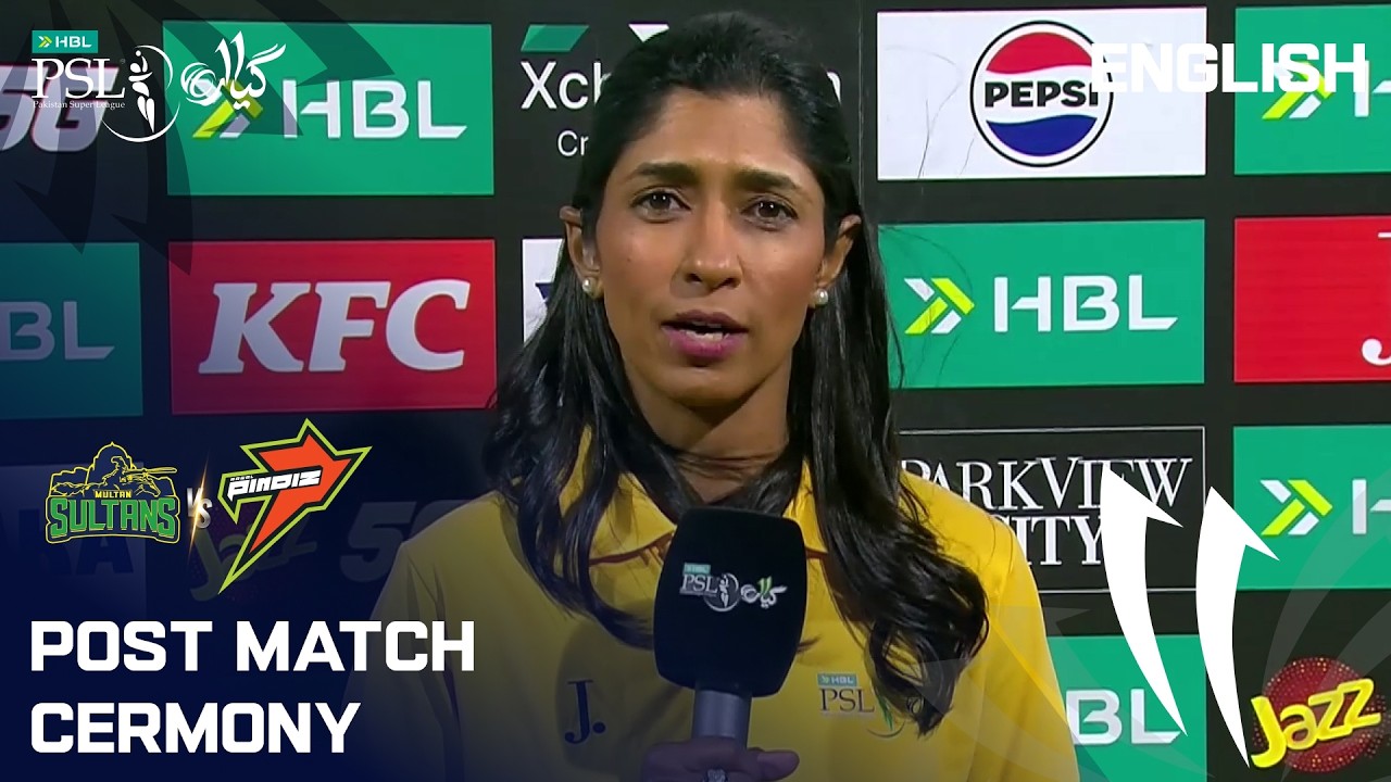 Post Match Cermony | Multan Sultans vs Rawalpindiz | English | Match 14 | HBL PSL 11 | MZB1U
