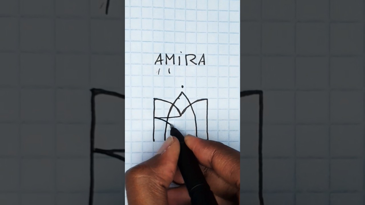 Logo name amira #logo #logodesign #art #shorts #shortvideo #amir