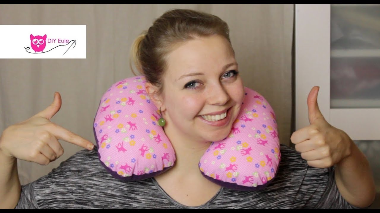 Nackenhörnchen / Reisekissen mit Schnittmuster nähen – DIY Eule