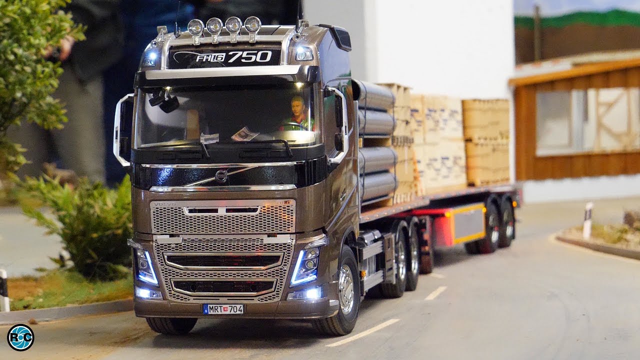 Tamiya Volvo FH16, MAN, Scania & Mercedes RC Truck transport - MTC Osnabrück